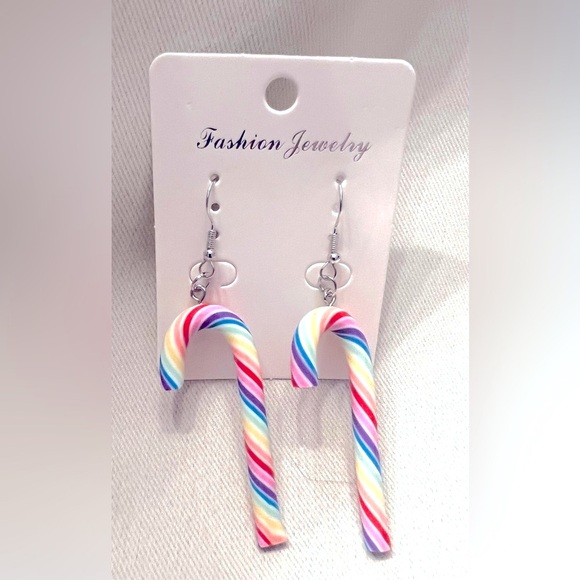 Candy Cane Earrings - Picture 1 of 3